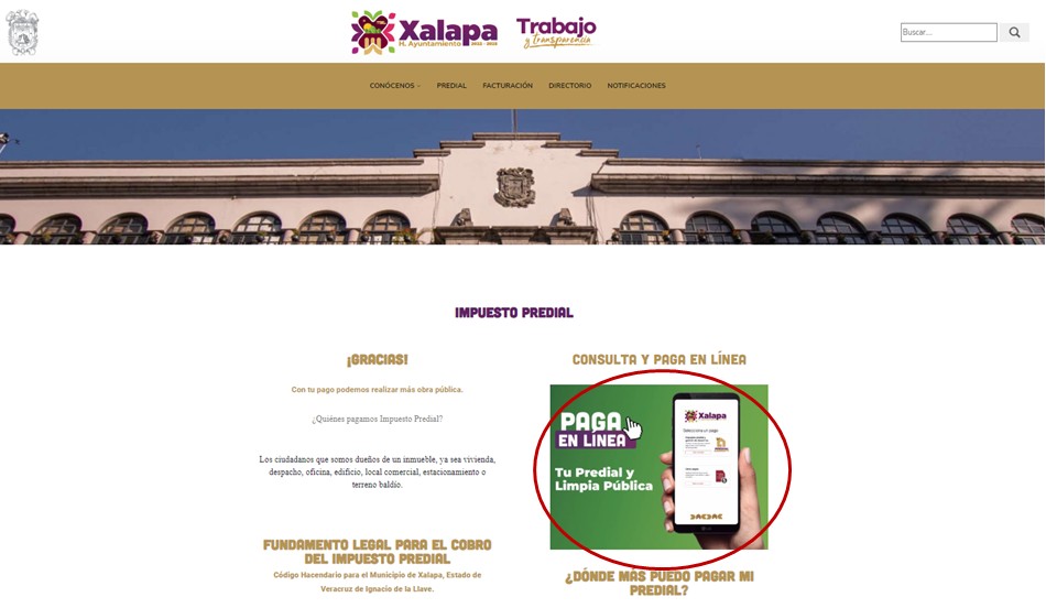 Pagar predial online Xalapa