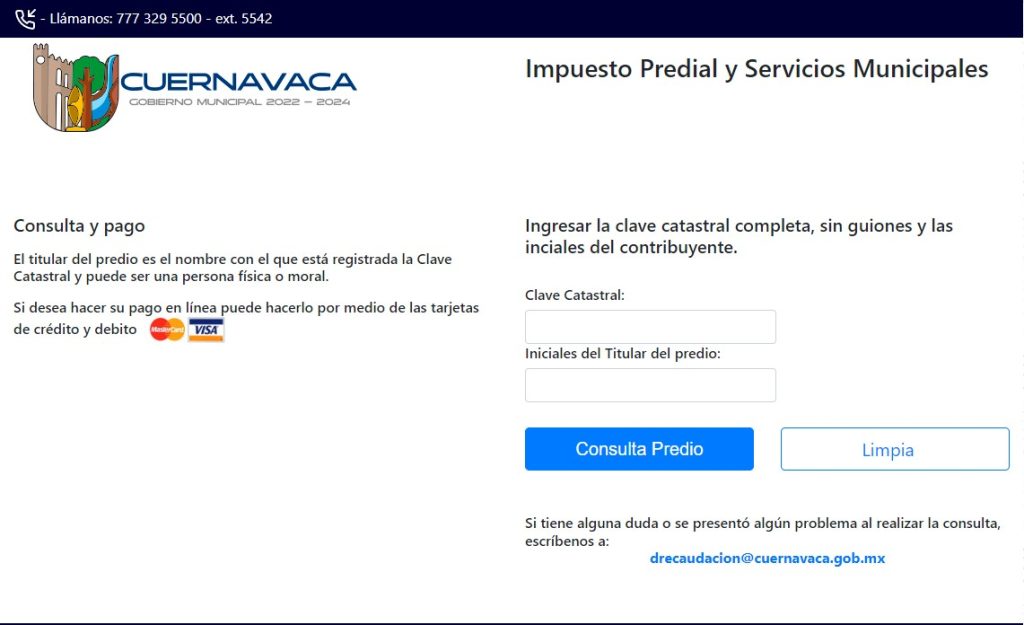 Pagar predial en línea Cuernavaca